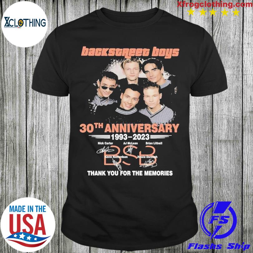 Backstreet Boys 30th anniversary 1993 2023 signatures thank you for the memories shirt