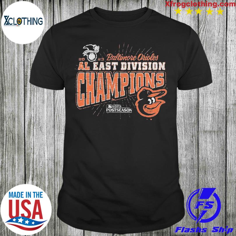 Baltimore Orioles '47 2023 Al East Division Champions Distressed Franklin T- shirt