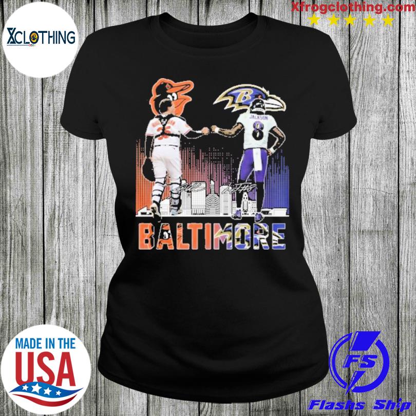 Official baltimore Ravens Orioles Jackson Adley Rutschman T Shirt