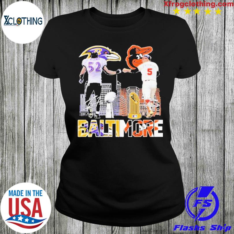 Baltimore Ravens Orioles Lewis And Robinson City Champions Signatures T  Shirt, hoodie, sweater and long sleeve