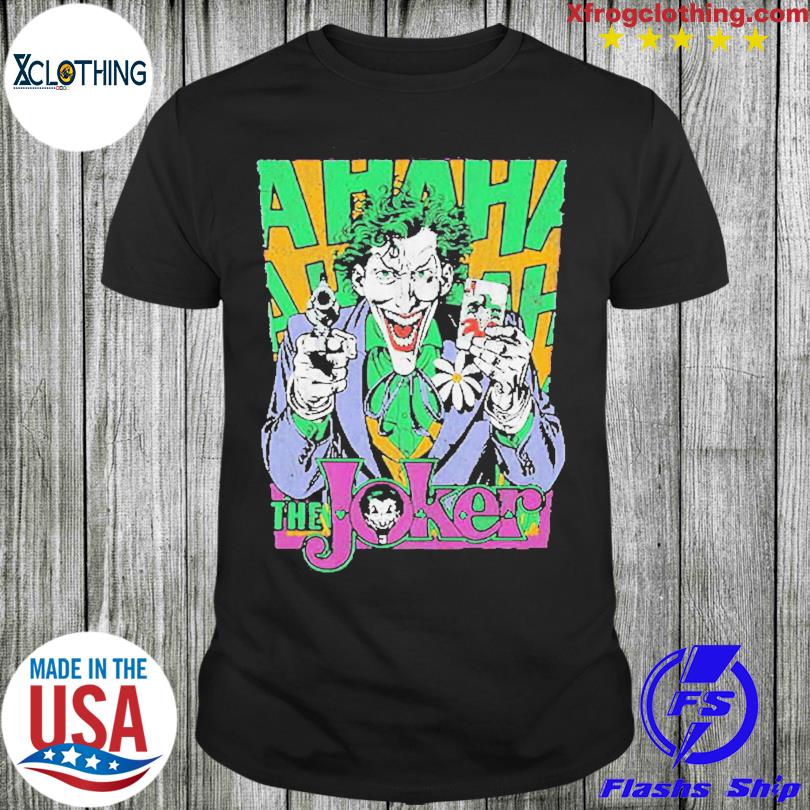 Batman Joker Laughing Mens Black T-shirt