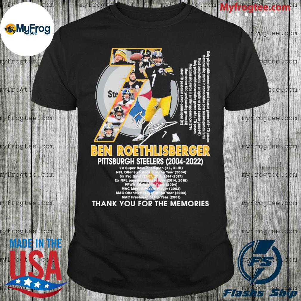 Ben Roethlisberger 2004-2022 Thank You For The Memories Shirt