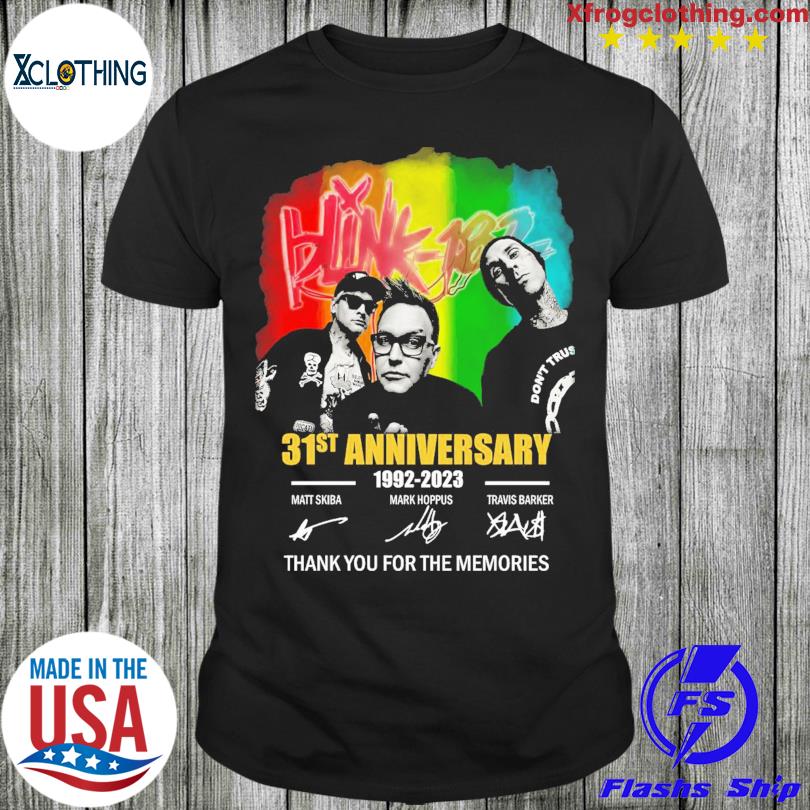 Blink -182 31st Anniversary thanks you for the memories shirt