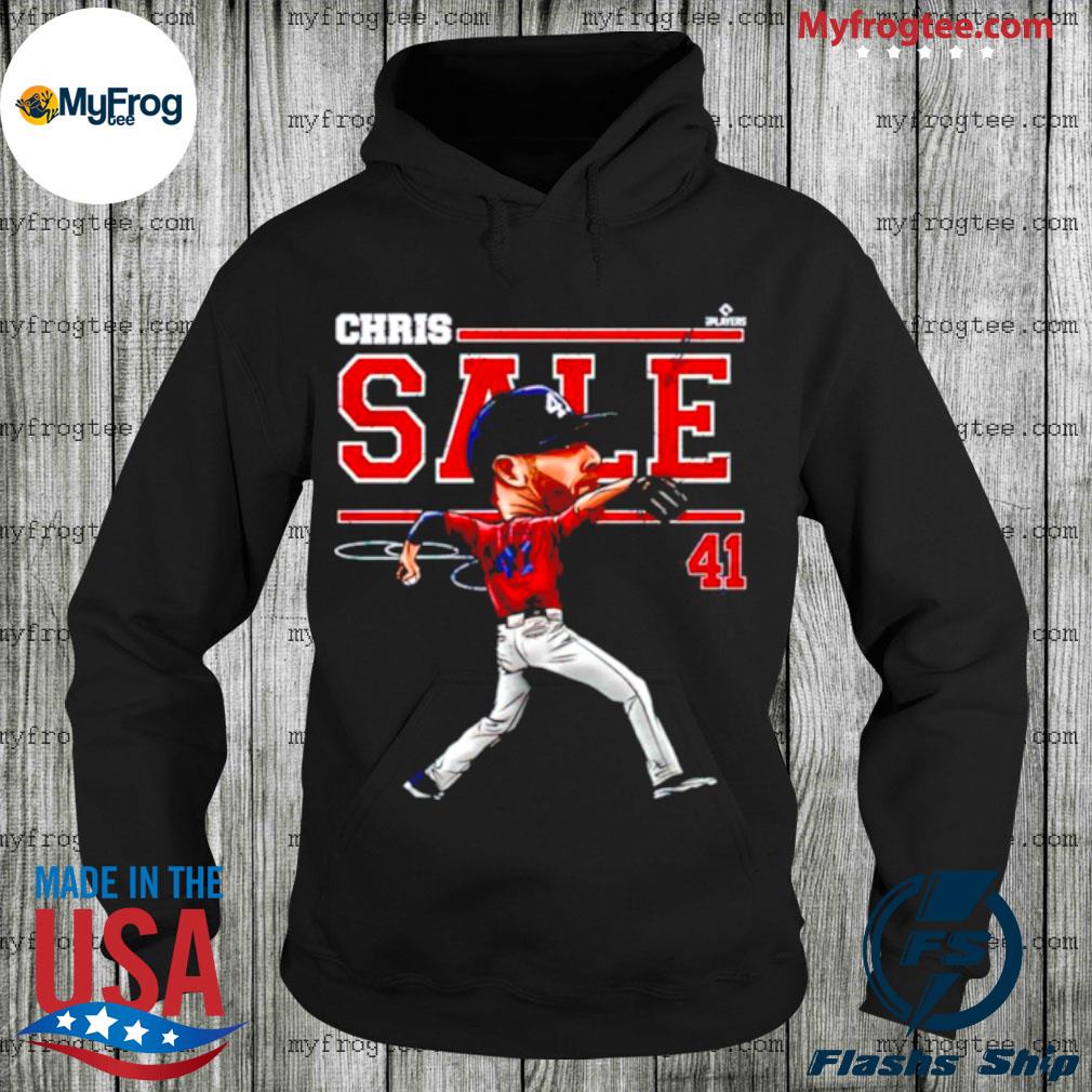 Boston baseball 41 chris sale cartoon signature shirt, hoodie