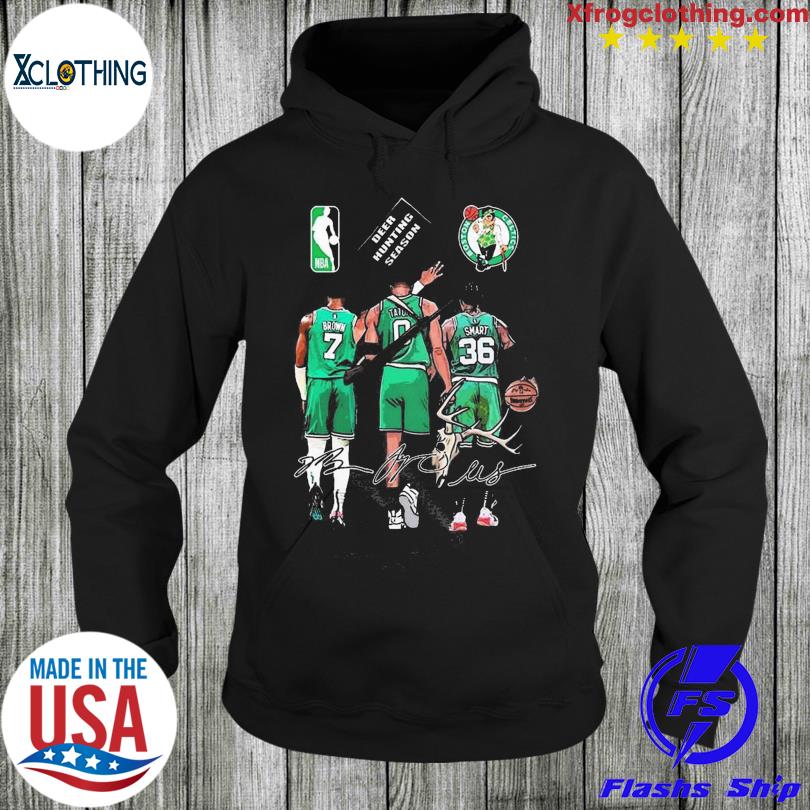 Boston Celtics Deer Hunting Season Jaylen Brown Jayson Tatum And Marcus  Smart Signatures shirt - Limotees