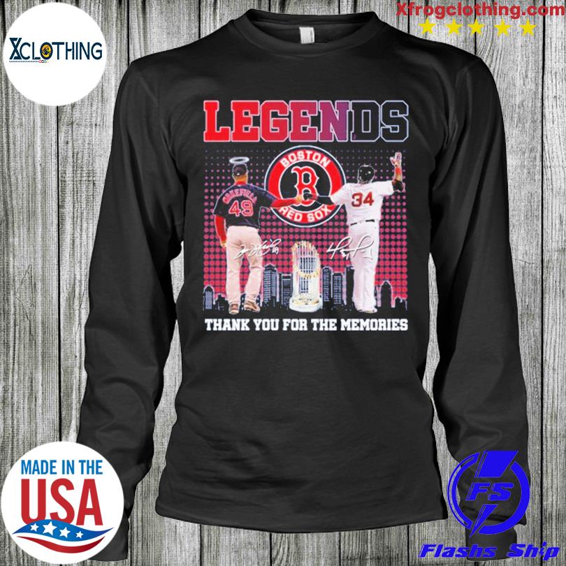 Legends boston red sox thank you for the memories shirt, hoodie, sweater,  long sleeve and tank top