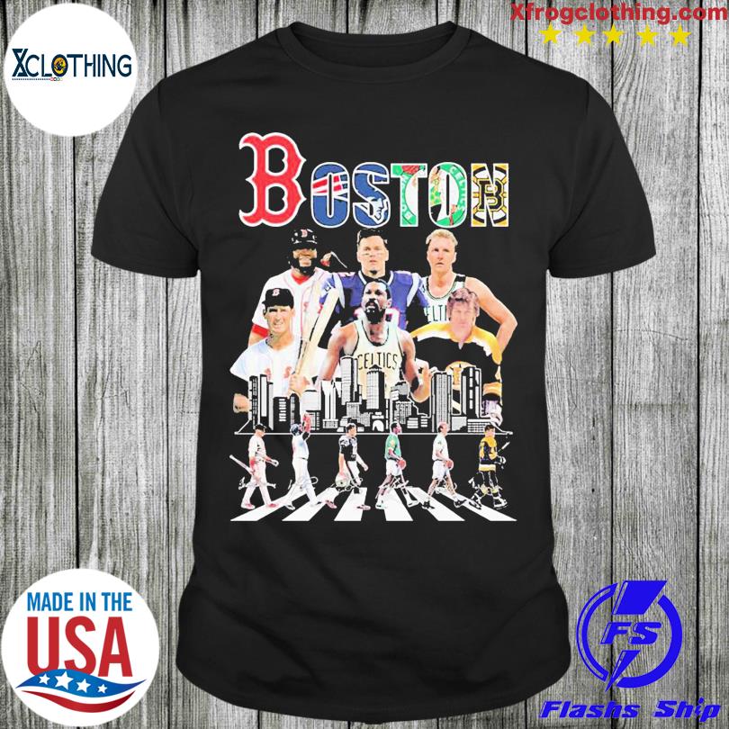 Official Logo Boston Sports Teams Players Abbey Road Signatures Shirt,  hoodie, longsleeve, sweater