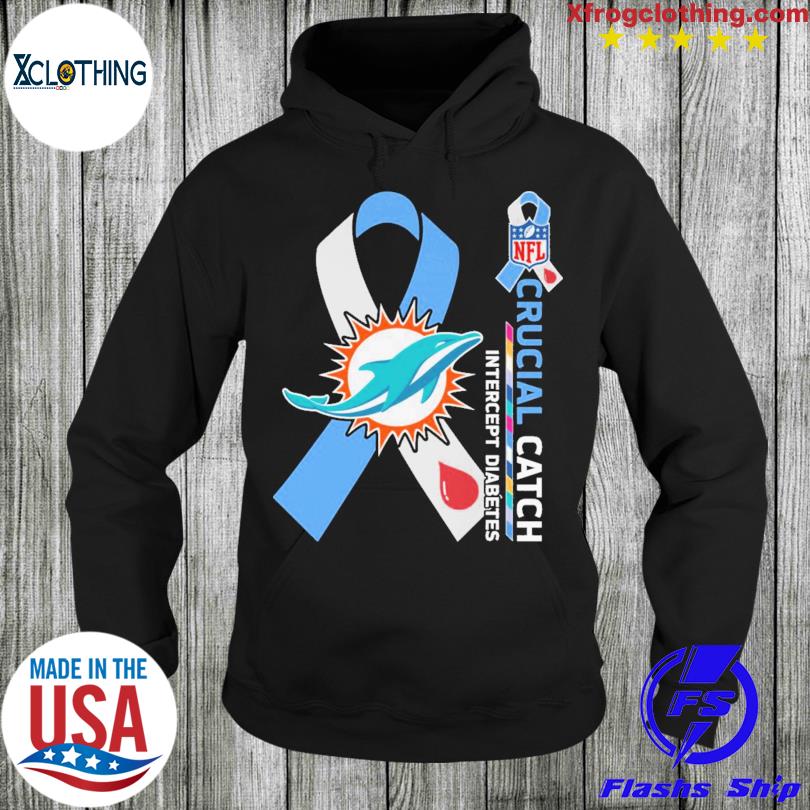 NFL Miami Dolphins Crucial Catch Intercept Diabetes Shirt, hoodie