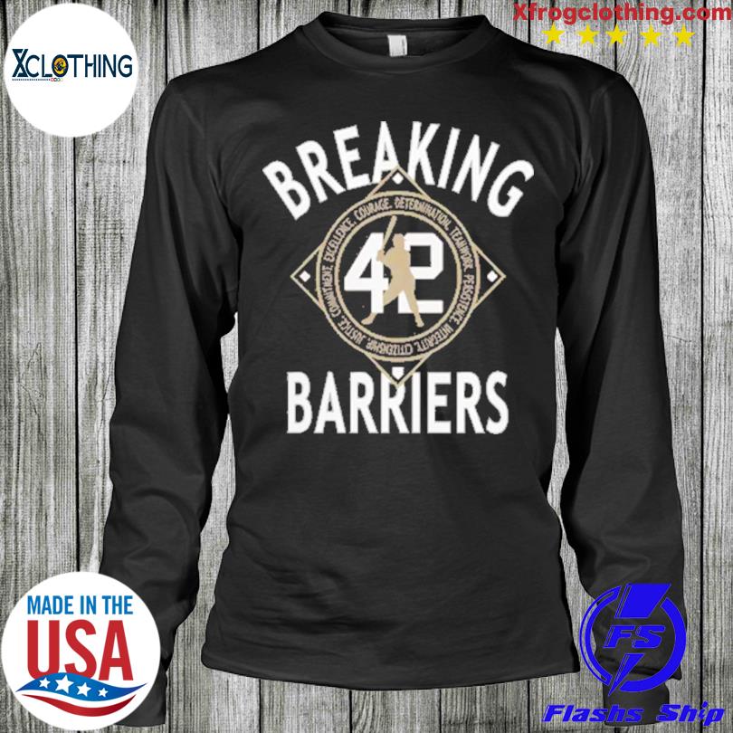 Brooklyn Dodgers Black Jackie Robinson 42 Breaking Barriers Performance  Shirt, hoodie, sweater, long sleeve and tank top