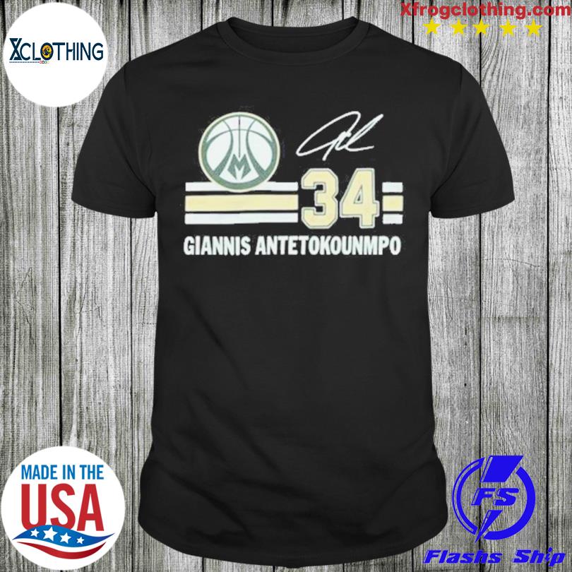 Bucks Giannis Antetokounmpo Signature Jersey Shirt