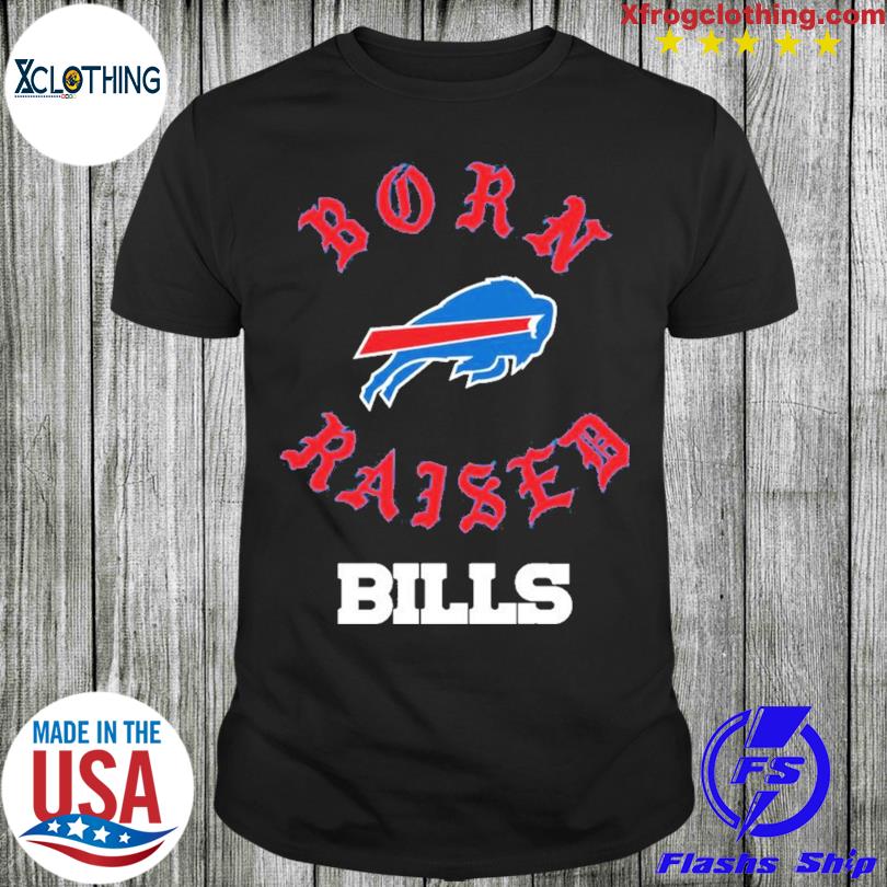 Unisex Born x Raised Black Buffalo Bills T-Shirt Size: Large