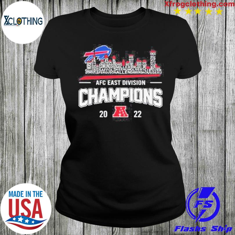 Buffalo Bills Players Names Skyline Afc East Division Champions 2022 shirt,  hoodie, sweater, long sleeve and tank top