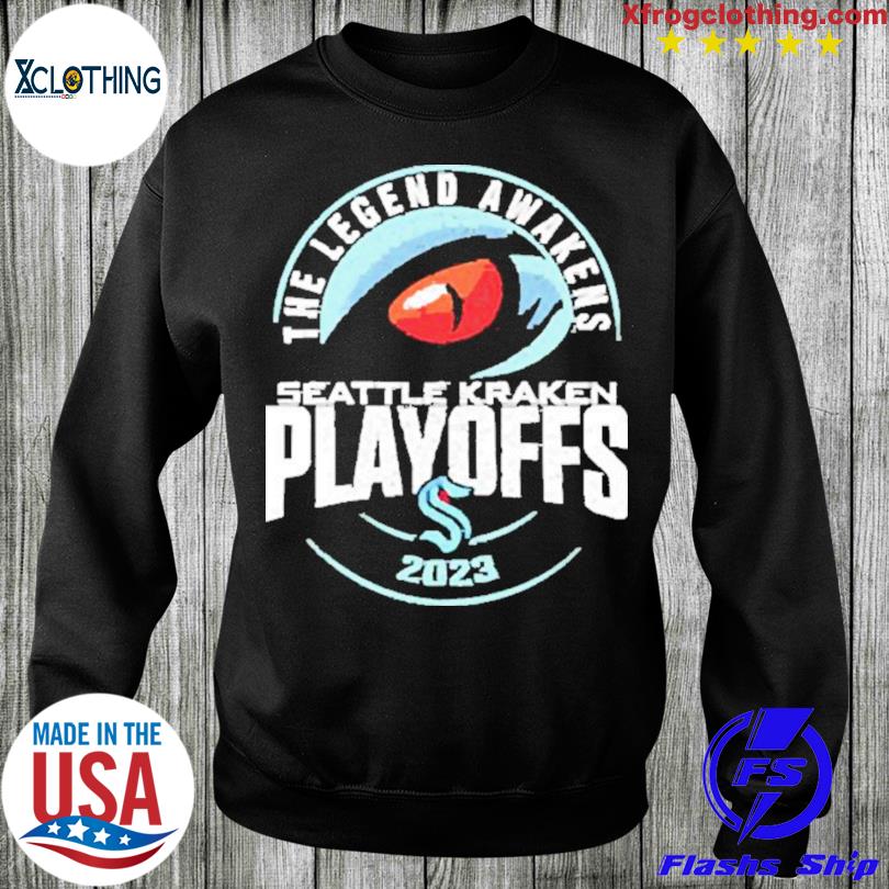 Official buoy Wearing The Legend Awakens Seattle Kraken Playoffs 2023 tee,  hoodie, sweater, long sleeve and tank top