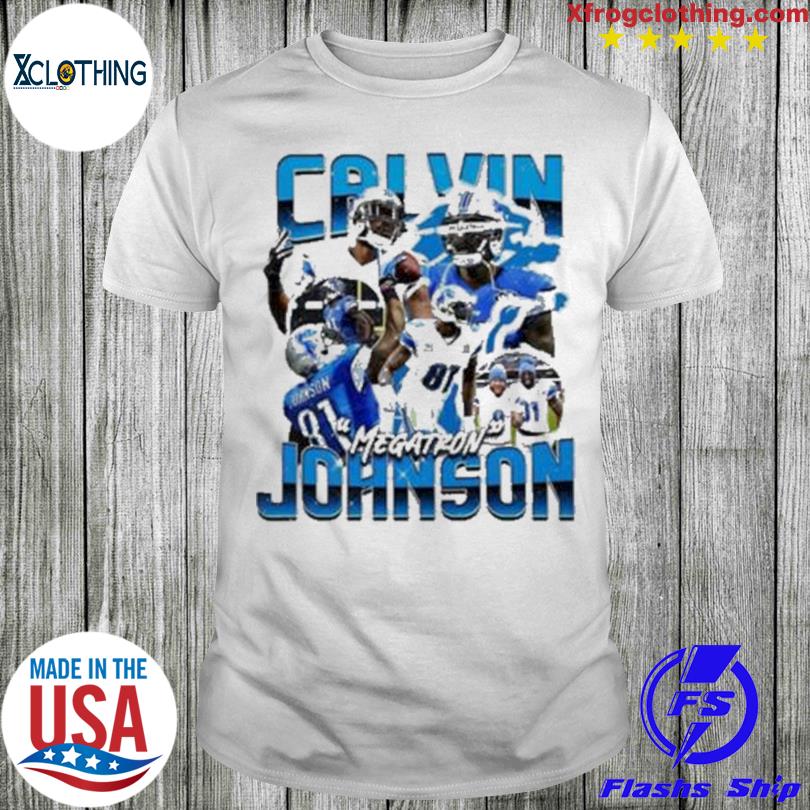 Calvin Johnson (Lions) Fake Craft Beer Label T-Shirt — Dustin