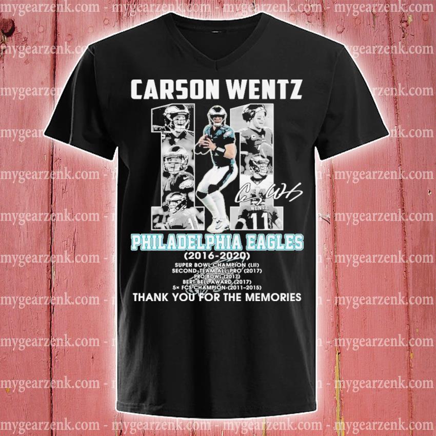 Philadelphia Eagles Shirt Carson Wentz 11 Signature Eagles