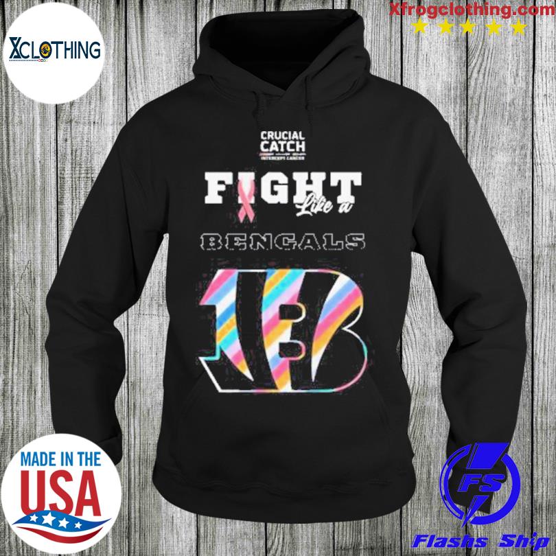 Cincinnati Bengals Crucial Catch Intercept Cancer Fight Like A Bengals  shirt, hoodie, sweater and long sleeve