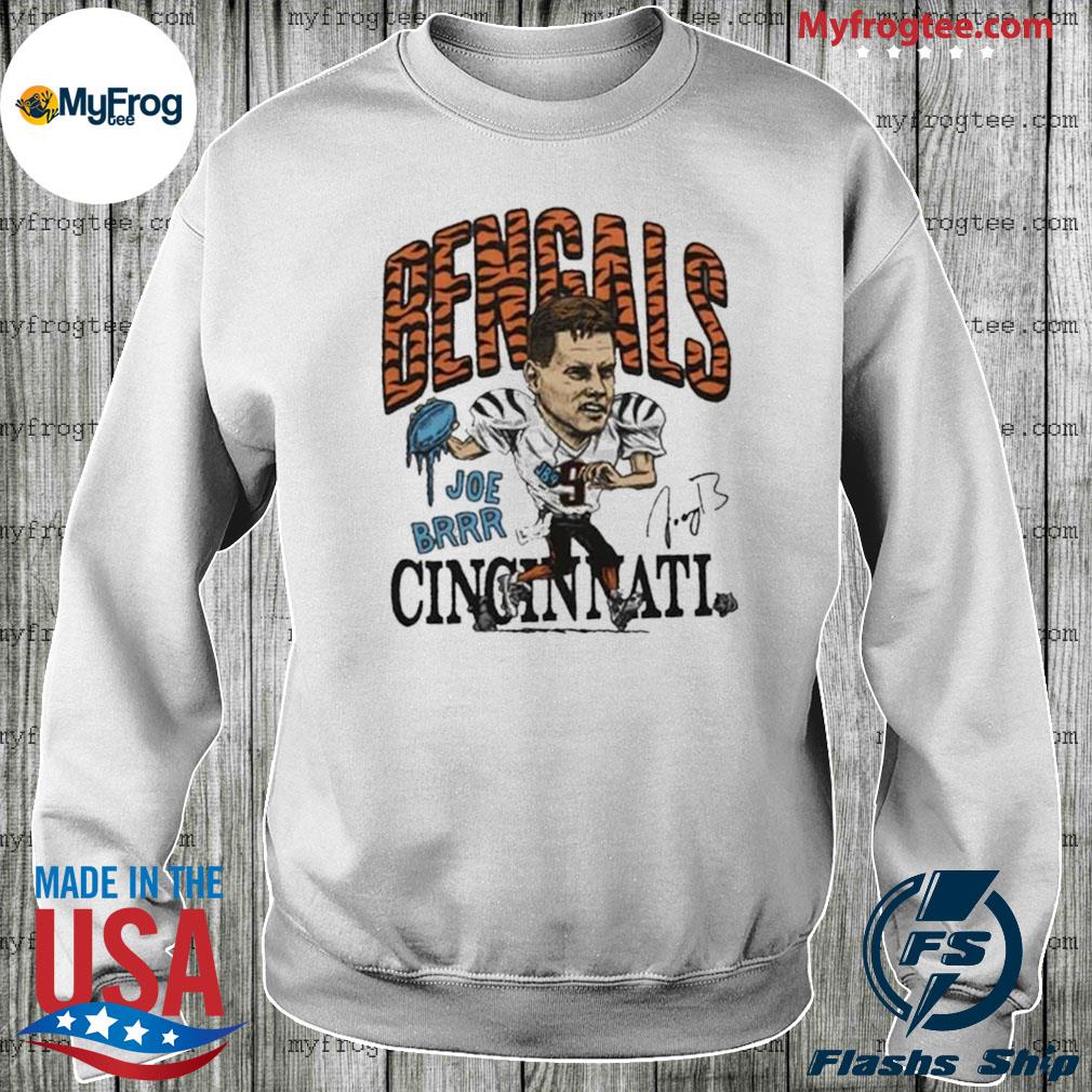 Cincinnati Bengals Joe Burrow Homage Gray Caricature Player Grey Hoodie