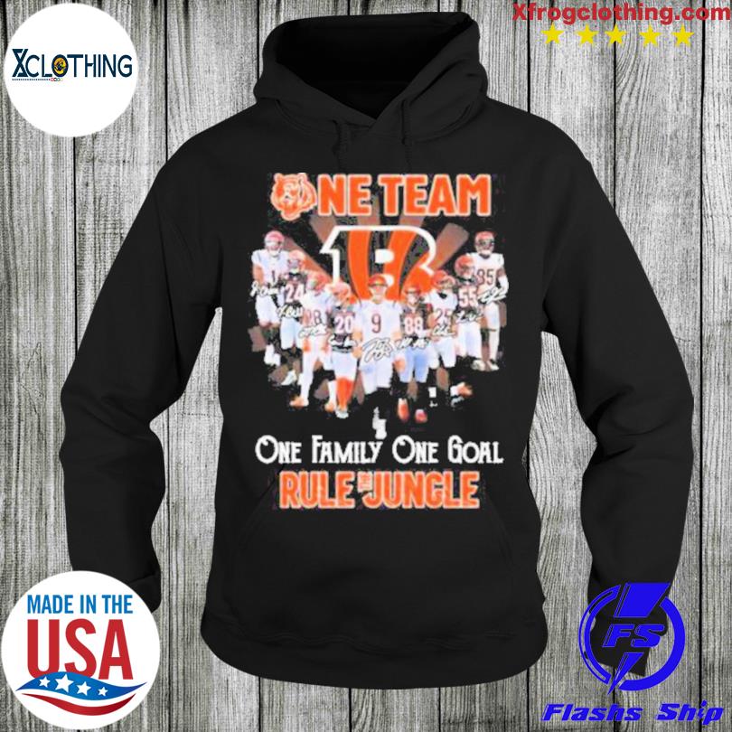 One Team One Family One Goal Rule The Jungle Cincinnati Bengals T Shirt -  Limotees