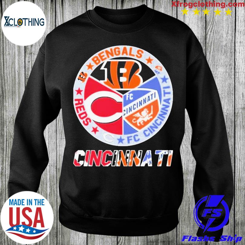 Cincinnati Circle Logo Sport Teams Bengals Reds Unisex Tshirt