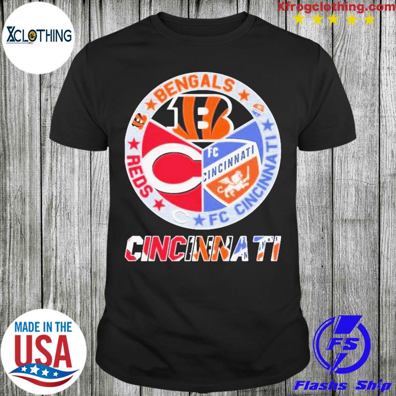 Cincinnati Reds Bengals FC Cincinnati logo T Shirt, hoodie, sweater and  long sleeve