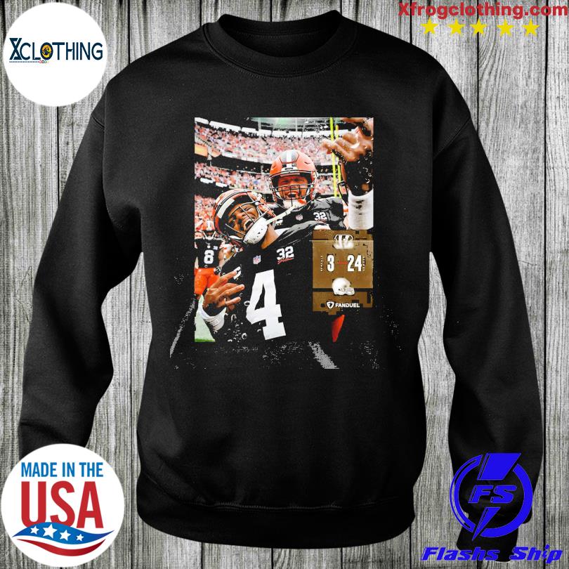 Official Number 4 Cleveland Browns Final Bengals 3 Browns 24 Shirt, hoodie,  sweater, long sleeve and tank top