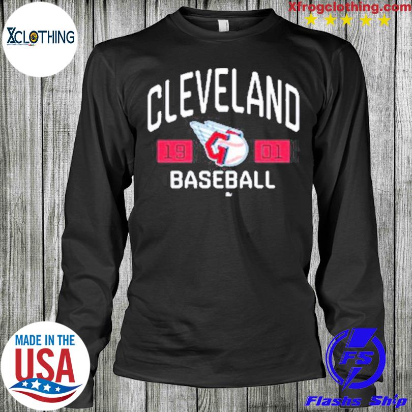 Men's Cleveland Guardians Fanatics Brands Navy Red Chip In Shirt - Limotees