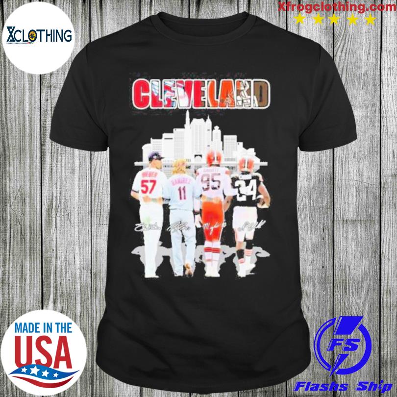The Cleveland Skyline Sports Teams Players Signatures Shirt