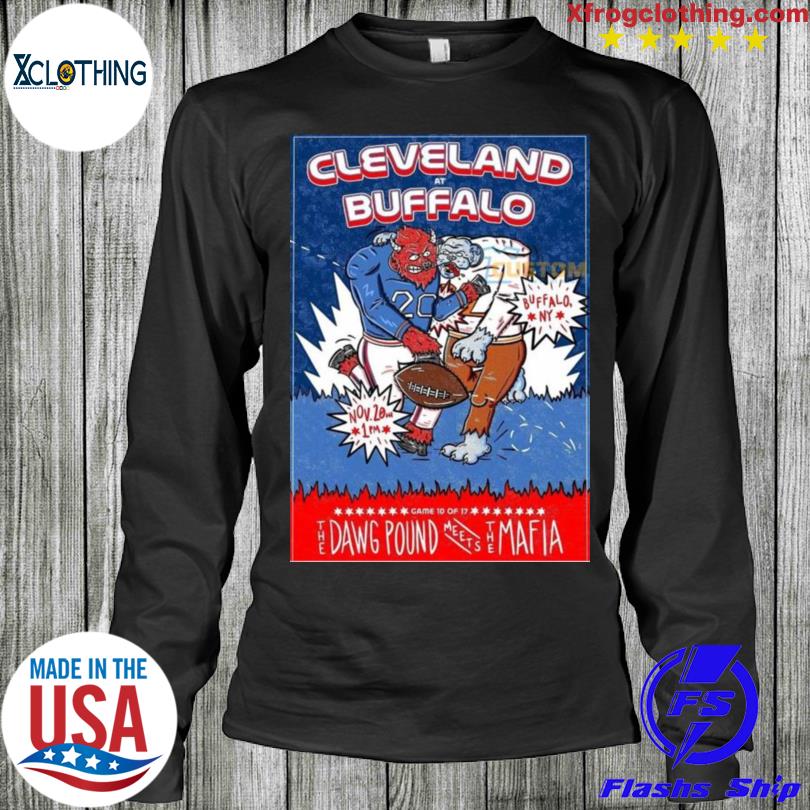 Cleveland Vs Buffalo 2022 The Dawg Pound Meets The Mafia Shirt