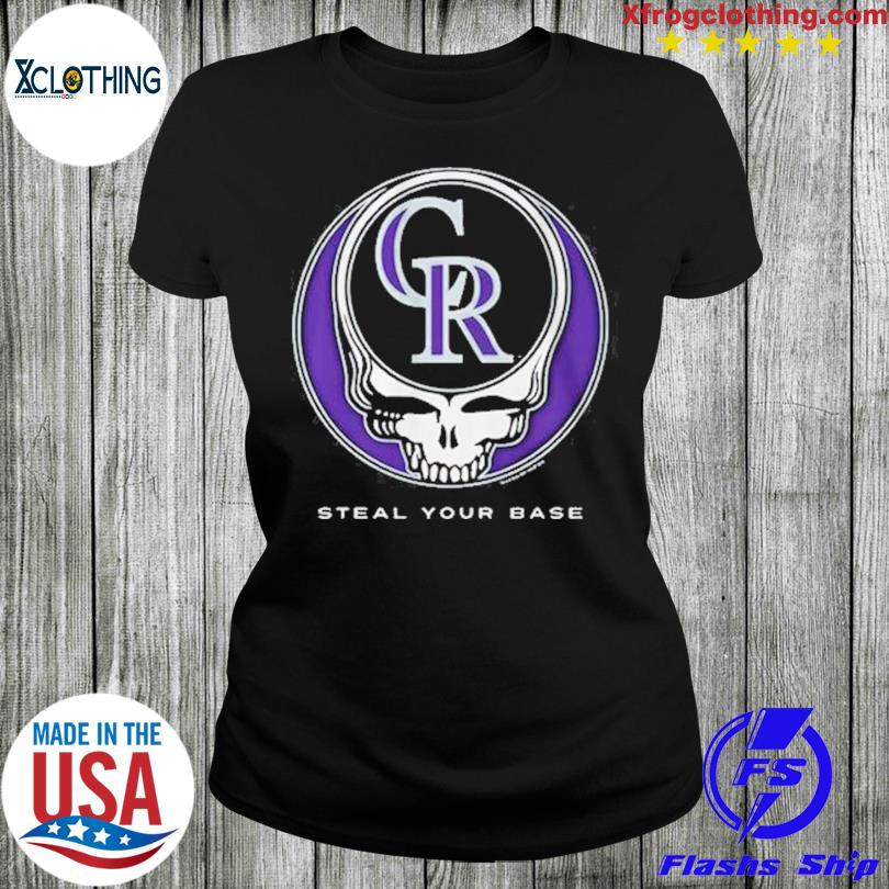 Official Colorado Rockies Steal Your Base Black Athletic Shirt