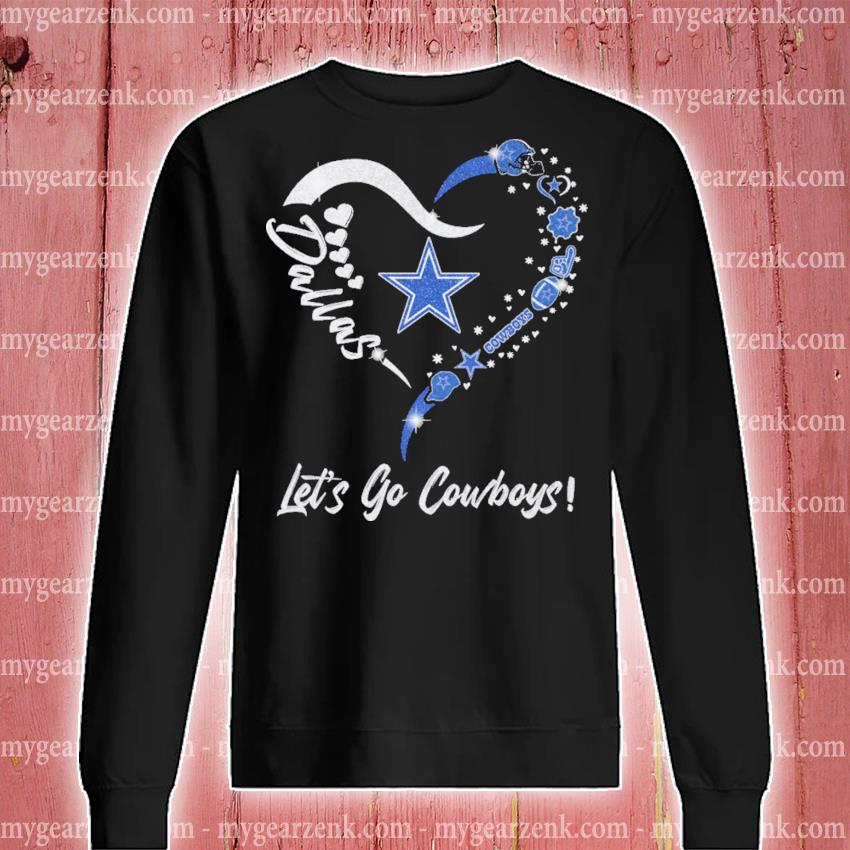 Dallas Cowboys logo heart Let's go Cowboys Shirt