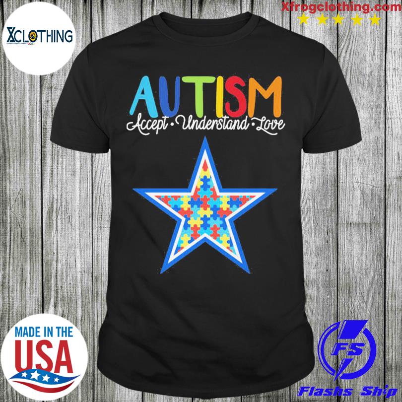 Official dallas Cowboys NFL Autism Awareness Accept Understand