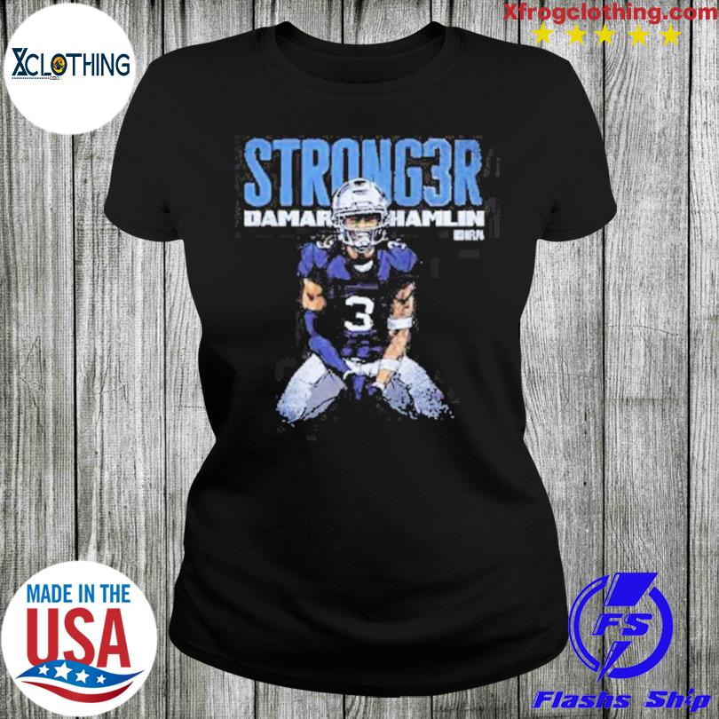 Damar Hamlin Sweatshirt Strong Man 3 Black Shirt - Anynee