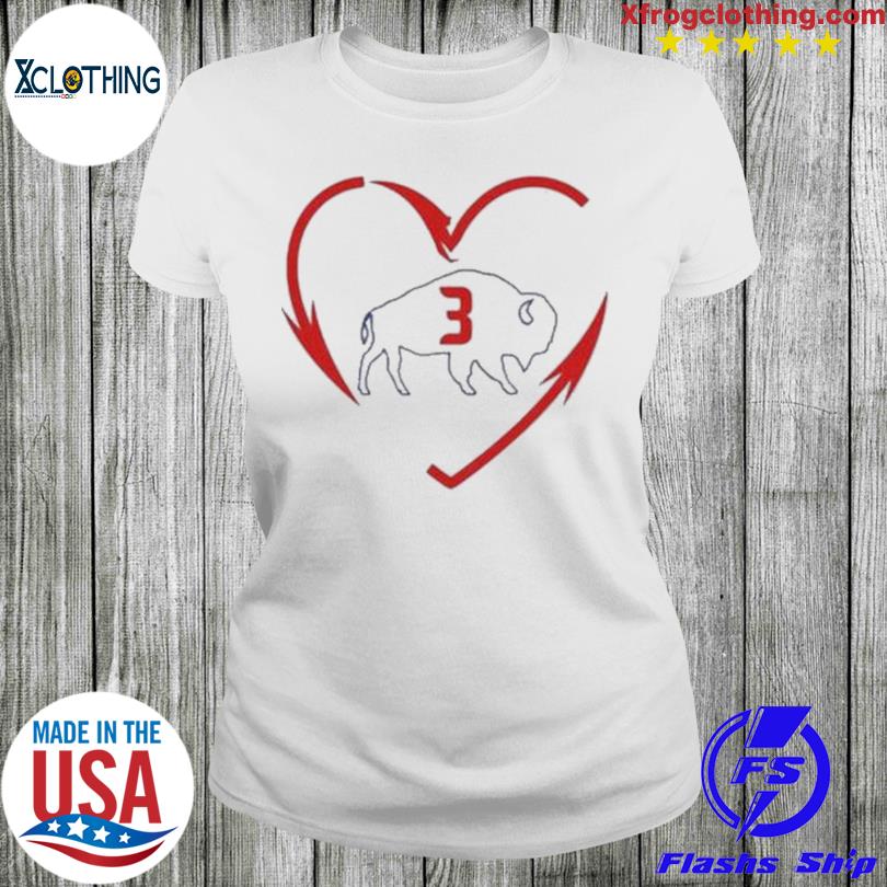 NFL Damar Hamlin Love For 3 Buffalo Bills Football T-Shirt, hoodie,  sweater, long sleeve and tank top