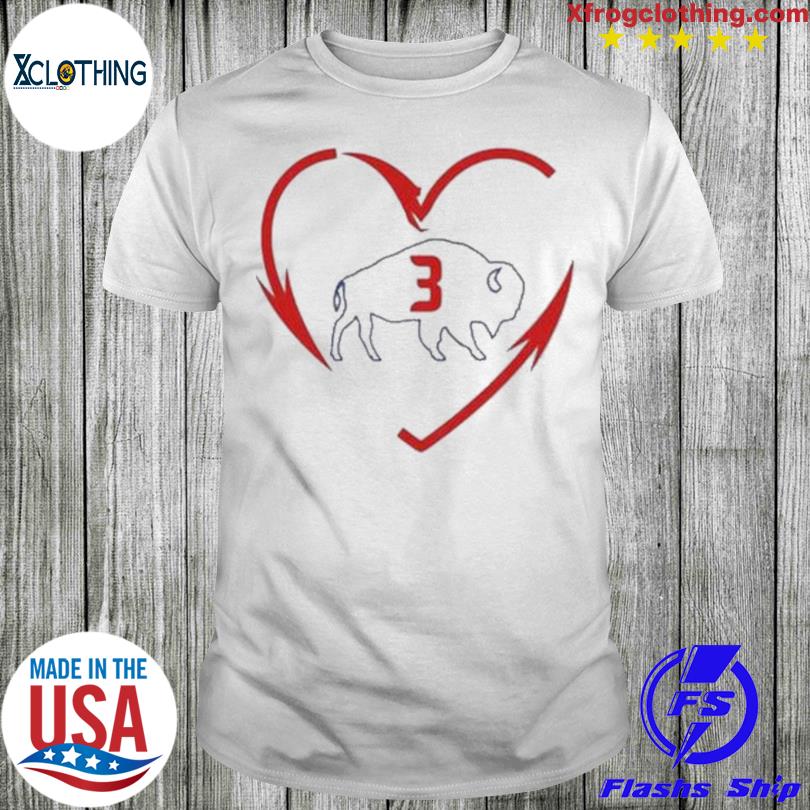 Love For 3 Damar Hamlin Shirt - Bugaloo Boutique