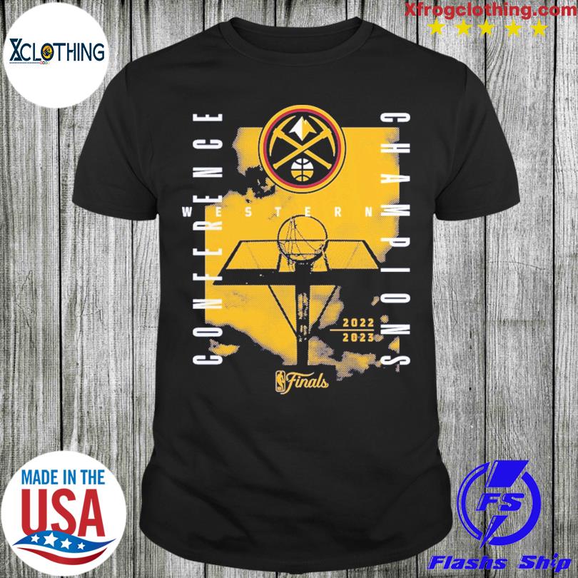 Denver Nuggets Fanatics Branded 2023 Western Conference Champions Free Throw Courtside T-Shirt