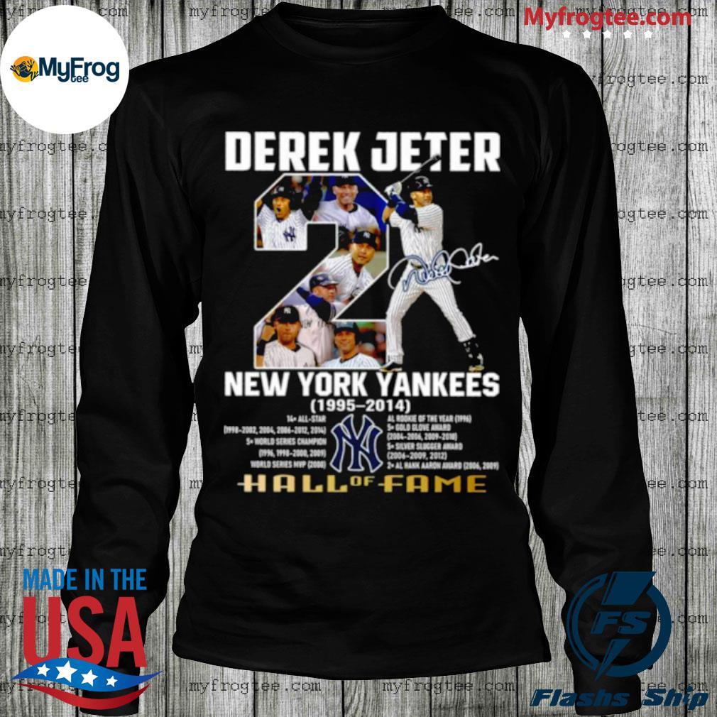 Derek Jeter New York Yankees 1995 2014 Hall of Fame signature shirt