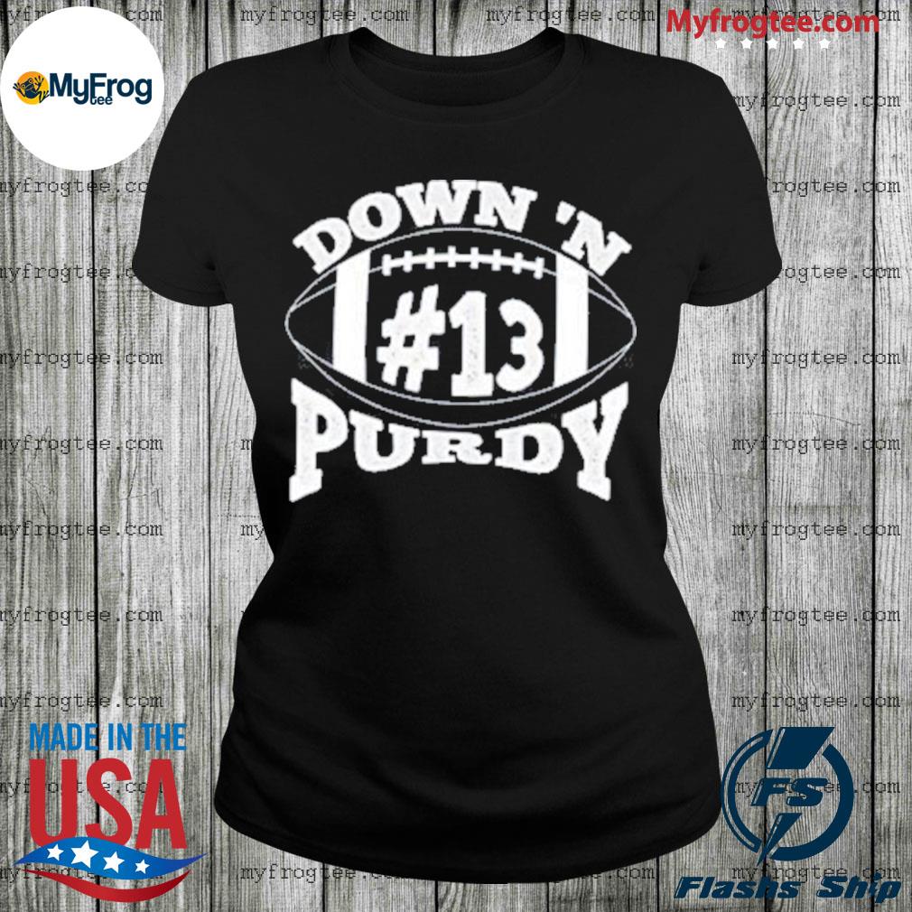Women's Brock Purdy Name & Number Slim Fit T-Shirt - Black - Tshirtsedge