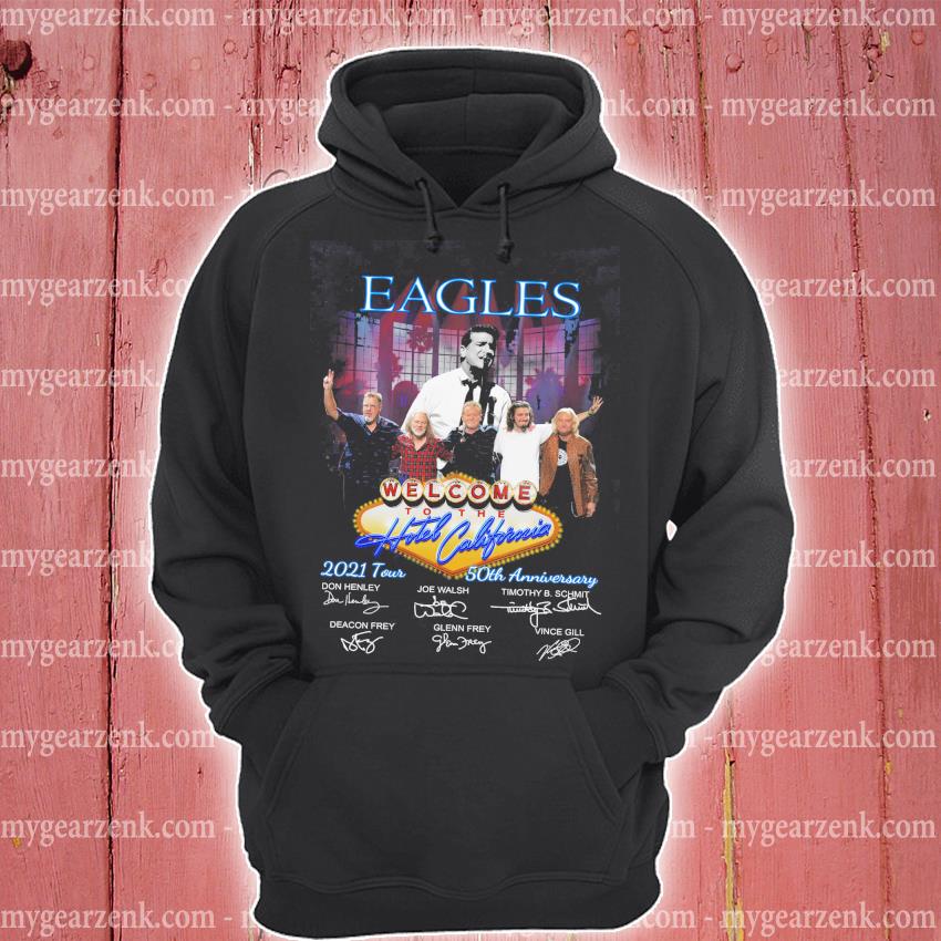 2021 Hotel California Eagles 50th Anniversary Signatures Eagles Band Unisex  T-Shirt – Teepital – Everyday New Aesthetic Designs