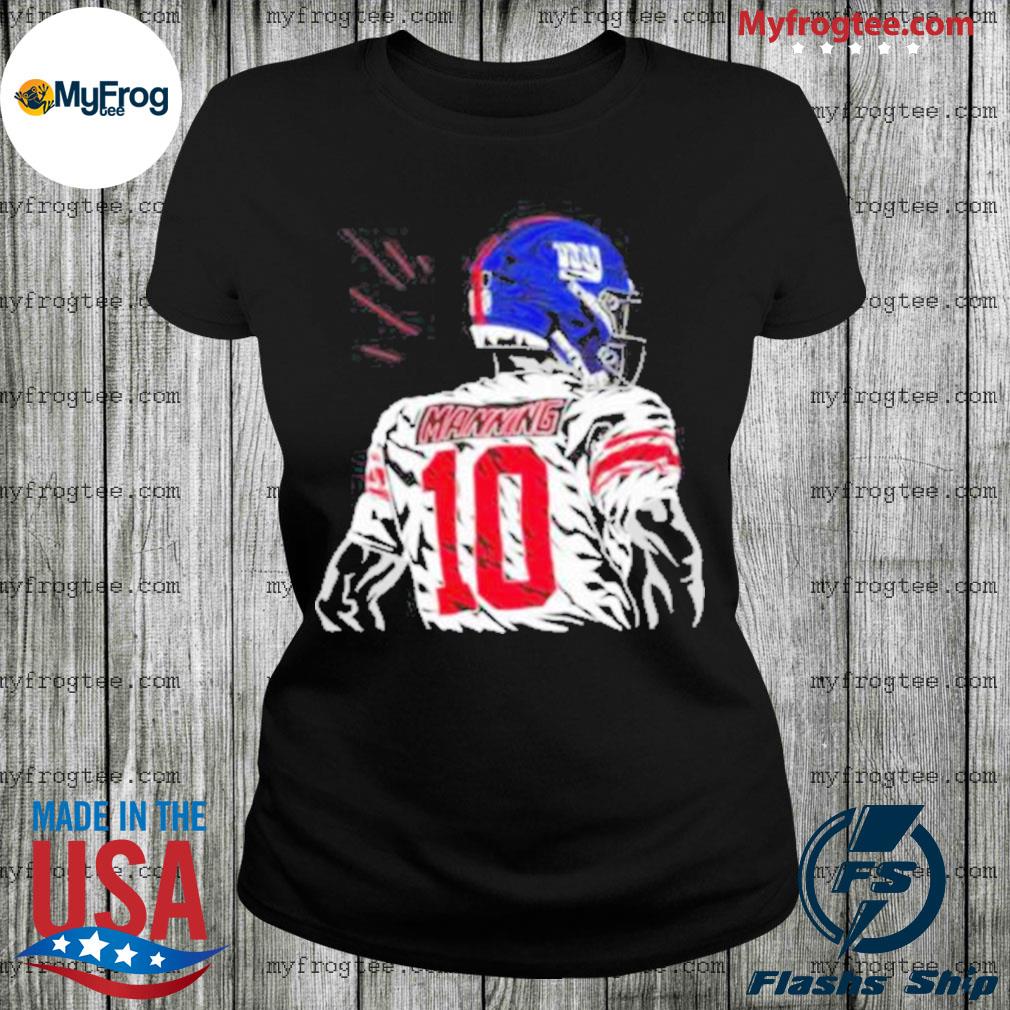 New York Giants Eli Manning New York Giants 2004-2019 Royal T-Shirt  Christmas