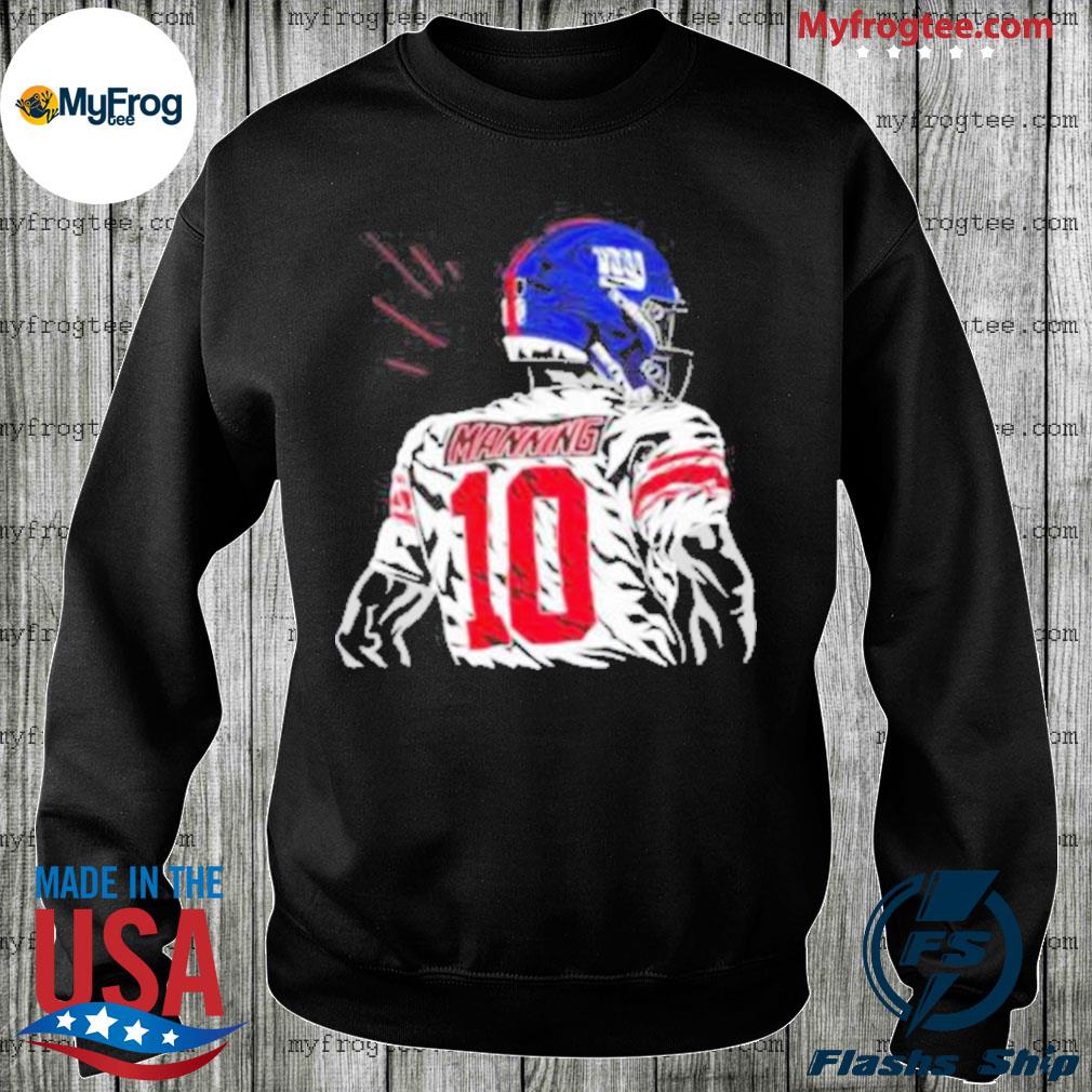 Eli Manning Wearing Super Bowl Champions New York Giants Hoodied Sweatshirt  - Tiotee