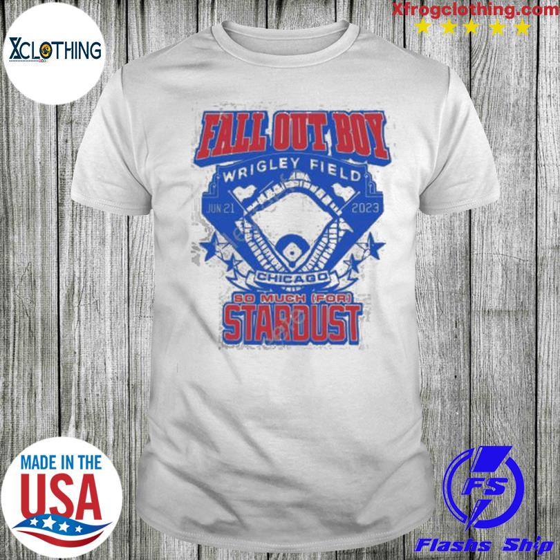 Fall out boy wrigley field chicago so much for stardust logo design T shirt  - Limotees