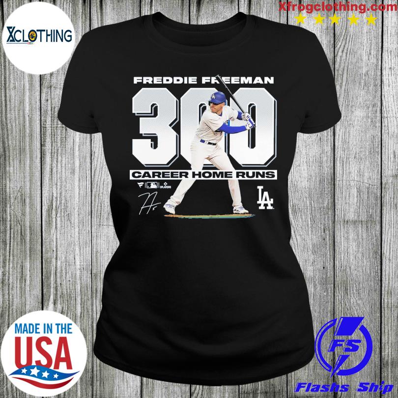 Freddie Freeman Los Angeles Dodgers Fanatics Branded 300 Career Home Runs T- shirt - Shibtee Clothing