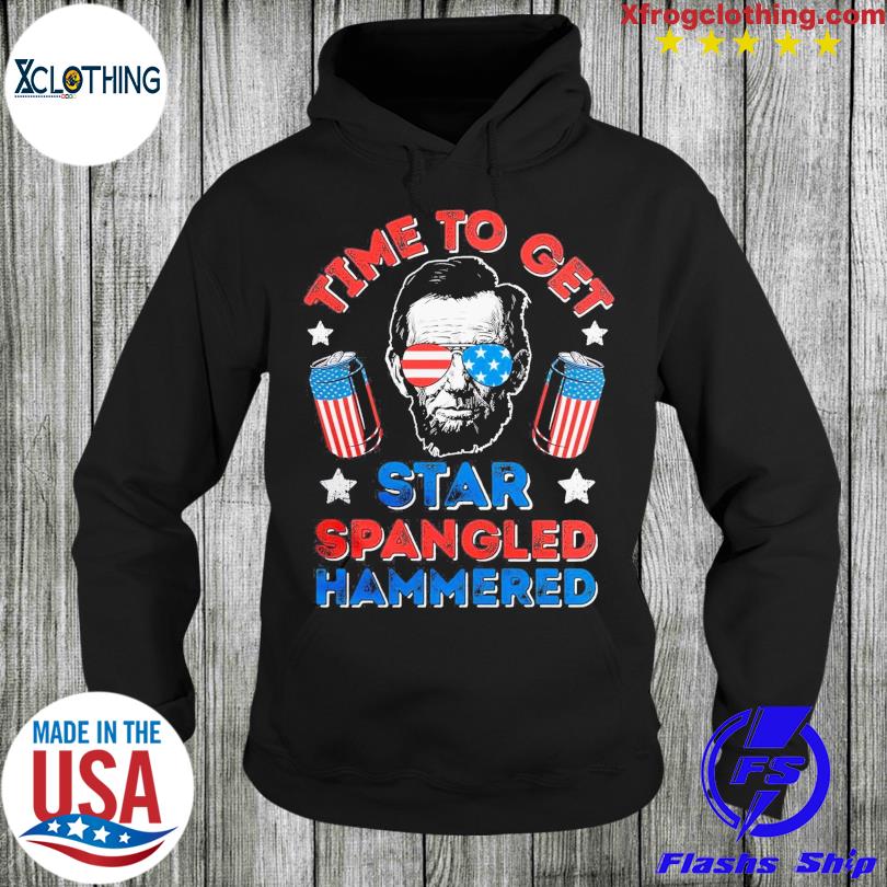 Funny 4th July T Shirt Star Spangled Hammered Drinking Shirt Patriotic  Shirts Glass American Shirt