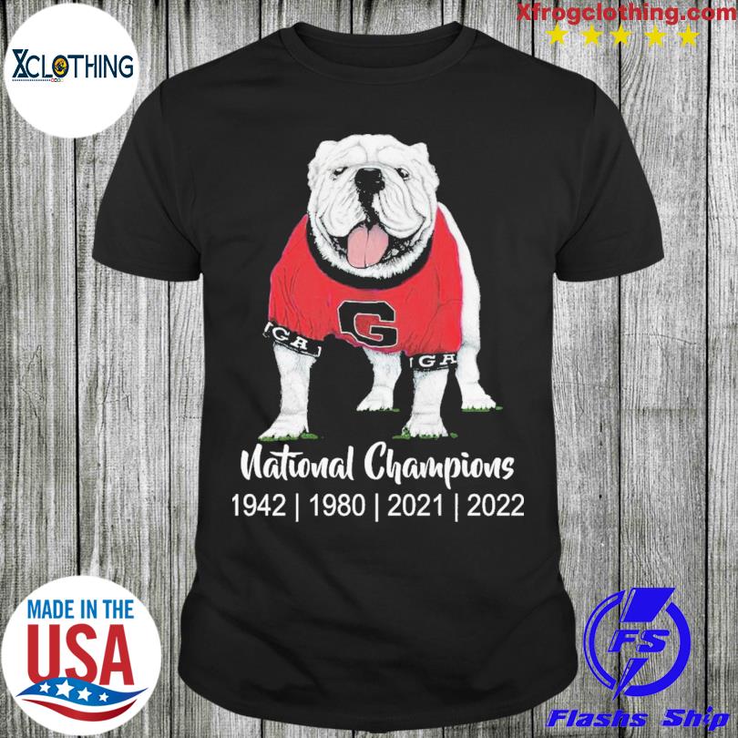 Georgia Bulldog national champions 1942 1980 2021 2022 shirt