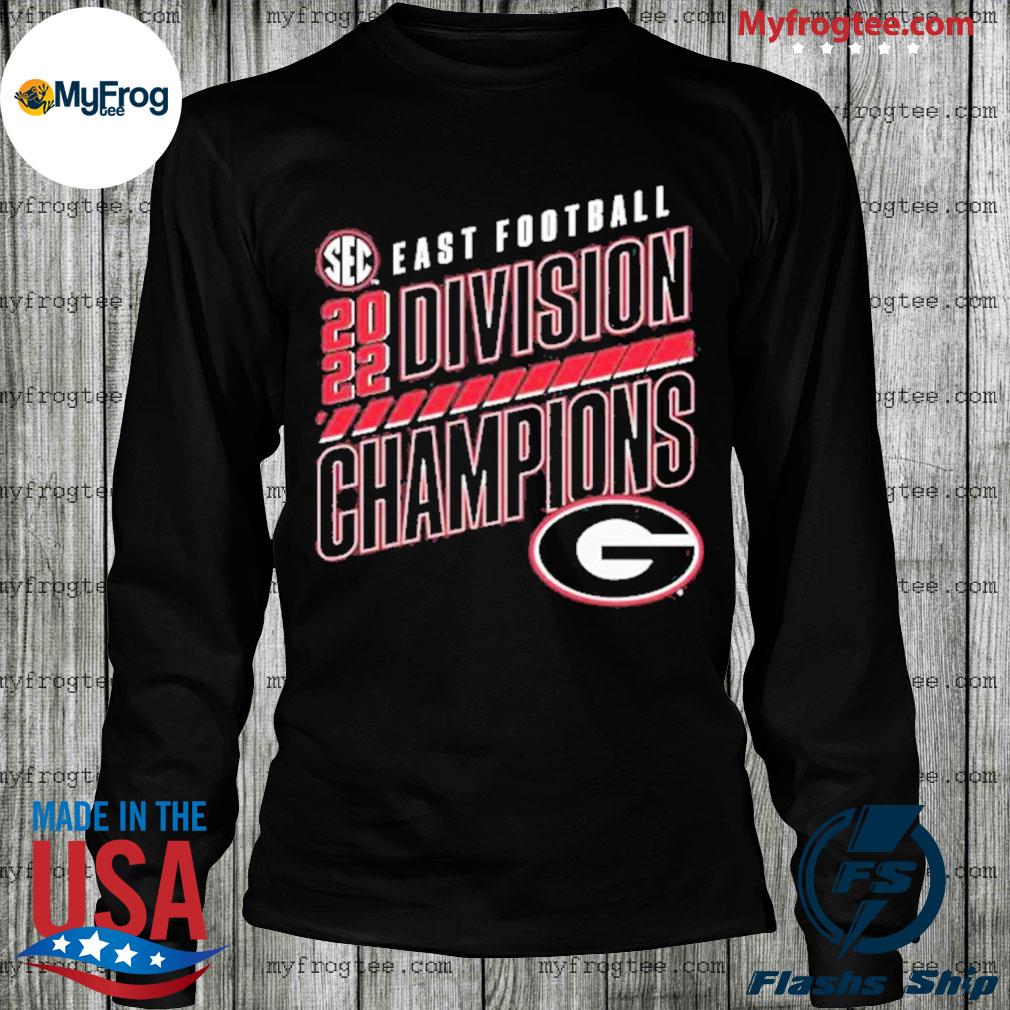 Georgia Bulldogs 2022 SEC East Division Football Champions Slanted Knockout  T-Shirt, hoodie, sweater, long sleeve and tank top