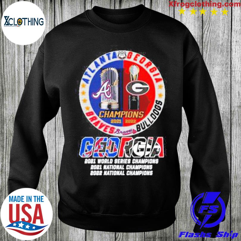 Atlanta Braves Georgia Bulldogs logo heart sport gift shirt, hoodie,  sweater, long sleeve and tank top