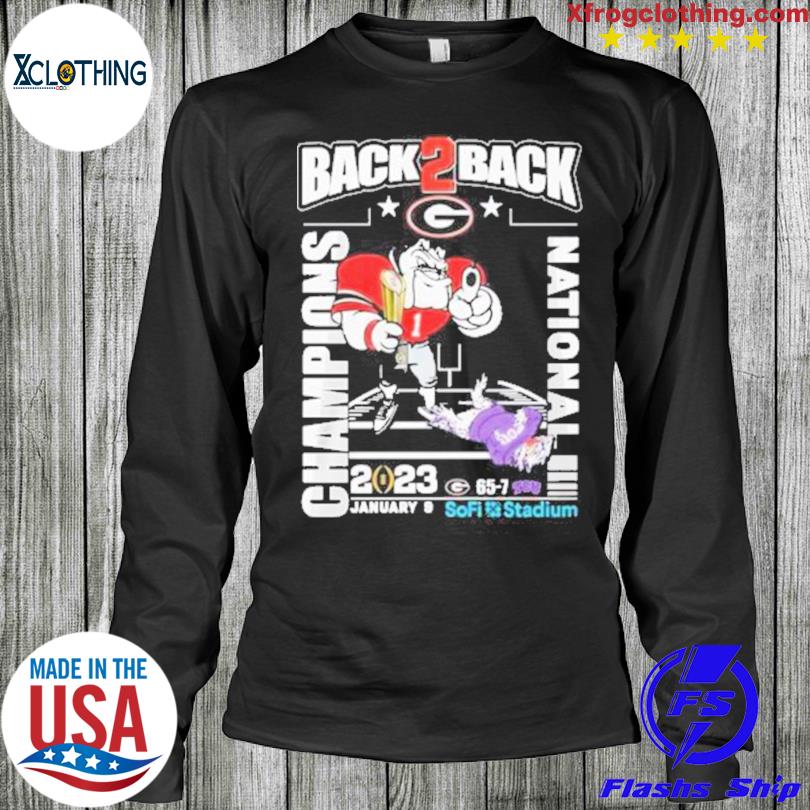 UGA Back 2 Back National Champions Corded Sweatshirt L