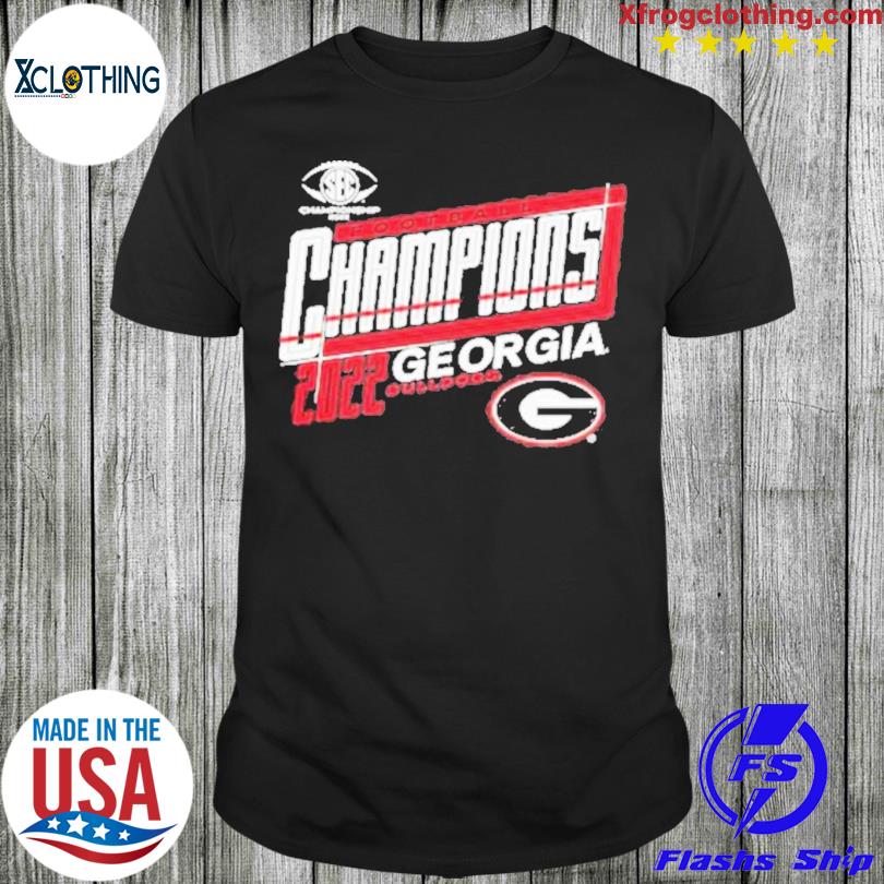 Georgia Bulldogs Blue 84 2022 Sec Football Conference Champions Locker Room Shirt