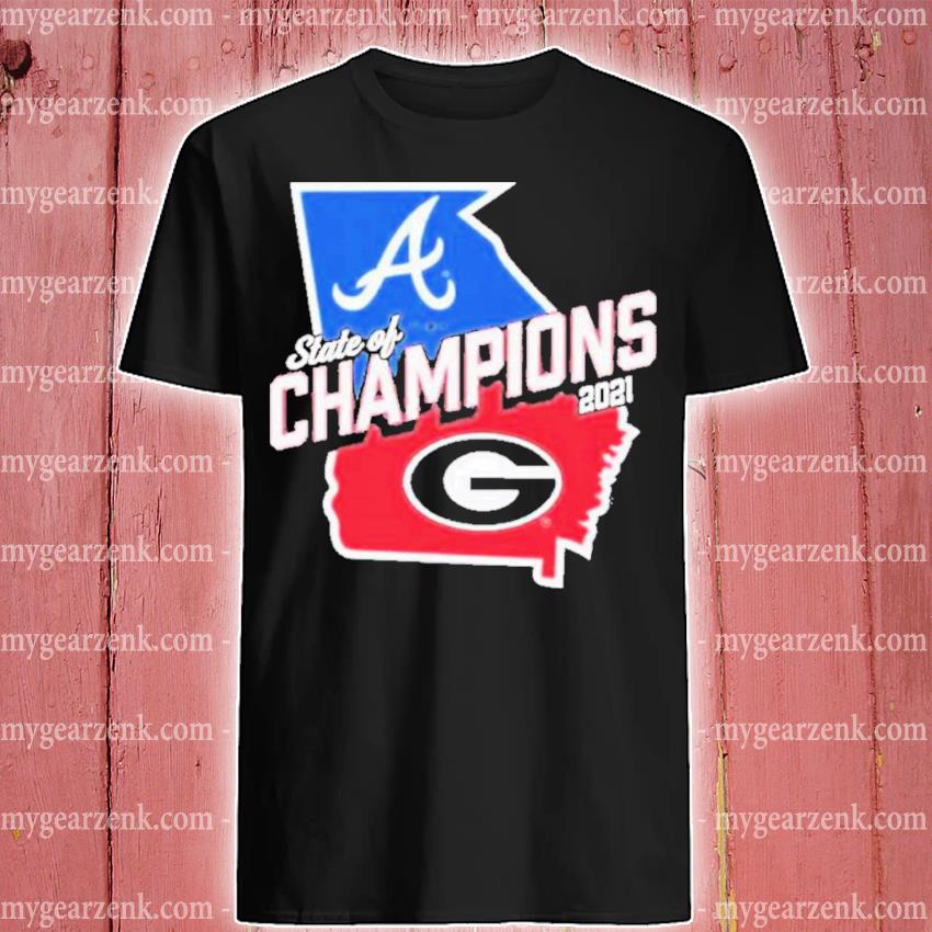 Official Georgia Bulldogs X Atlanta Braves Fanatics Branded State Of  Champions 2022 Shirt