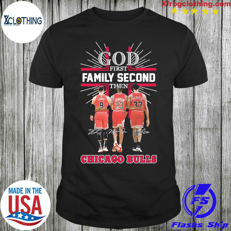 God First Family Second Then Chicago Cubs Cross Baseball shirt